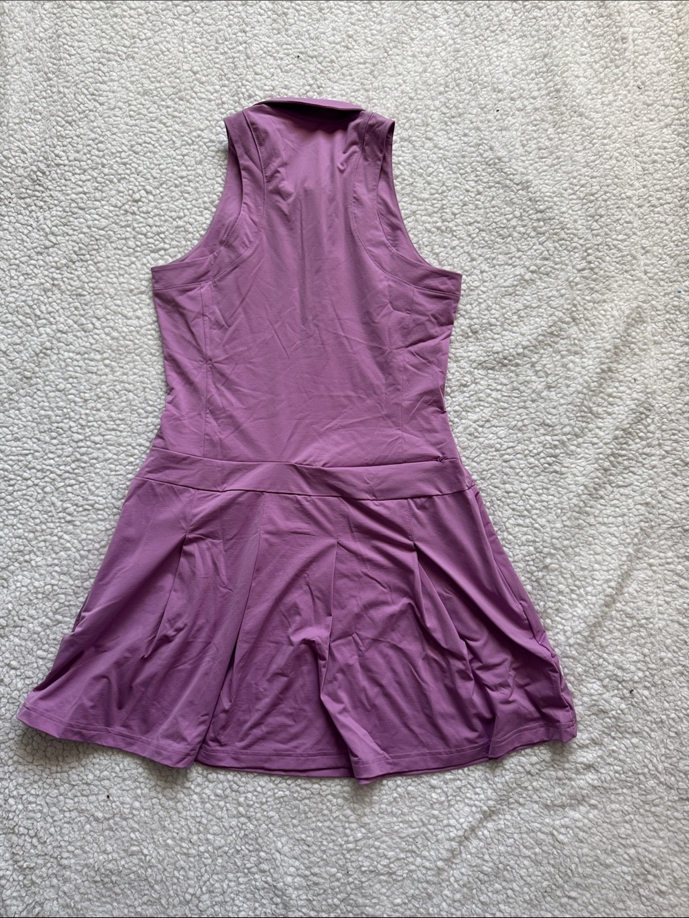 adidas Lavender Sleeveless Polo Tennis Dress with Black Logo - Picture 3 of 3